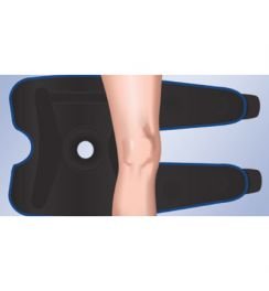 Ортез коленный окутывающий с пружинными ребрами жесткости, универсальный, 6119 